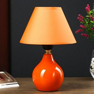 Настольная лампа 8004 1х60W E27 оранжевый 18х25 см