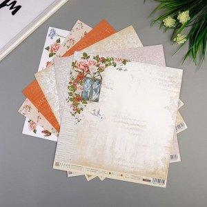 Набор бумаги для скрапбукинга (6 листов) "История любви" 30,5х30,5