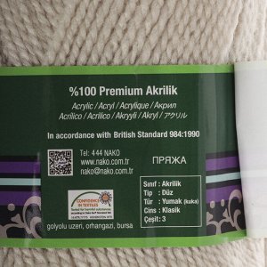 Пряжа "Astra" 100% премиум акрил 330м/100гр (6383 грибной)