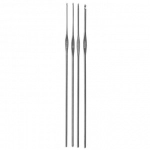 Крючки для вязания металлические «Рукодельница», d = 1-2 мм, 13,5 см, 4 шт