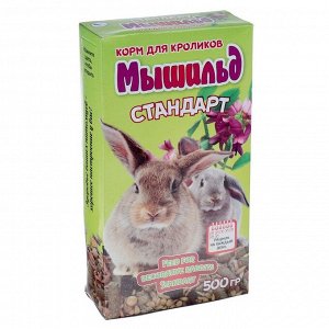 Зерновой корм "Мышильд стандарт" для декоративныX кроликов, 500 г, коробка