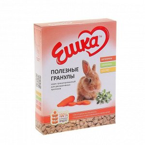 Корм гранулированный «Ешка» для декоративныX кроликов, полезные гранулы, 400 г
