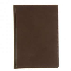 Ежедневник недатированный А5, 136 листов Velvet, обложка искусственная кожа, коричневый