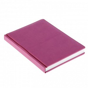 Ежедневник недатированный А5+, 136 листов Velvet, обложка искусственная кожа, розовый