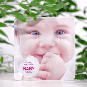 Маска тканевая Baby skin с муцином улитки для лица, антивозрастная