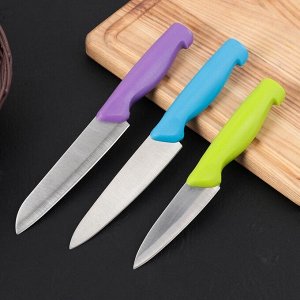 Набор кухонных ножей «Трио», 3 предмета, цвет МИКС