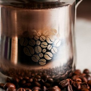 Набор «Я люблю кофе»: турка 330 мл, стакан 300 мл, трафареты 2 шт., рецепты