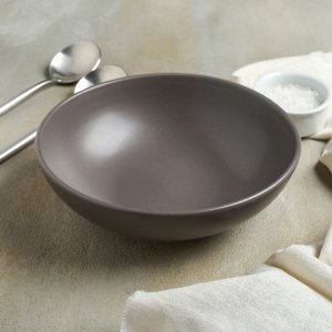 Тарелка суповая «Пастель» 700 мл, 18?5 см, цвет коричневый