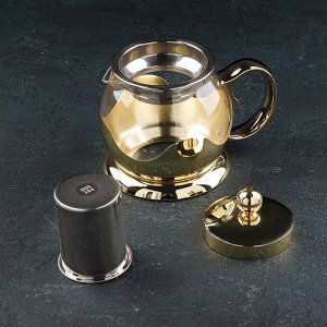 Чайник заварочный «Роскошь», 800 мл, 17?12?13,5 см, цвет золото