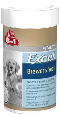 8in1 Excel Brewers Yeast д/соб Пивные дрожжи с чесноком 140таб (1/6)