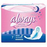ALWAYS Ultra Sensitive Женские гигиенические прокладки Night Single 7шт