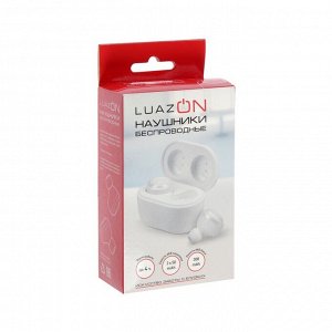 Наушники беспроводные Luazon VBT 1.21, вакуумные, Bluetooth 5.0, 300 мАч бокс, белые