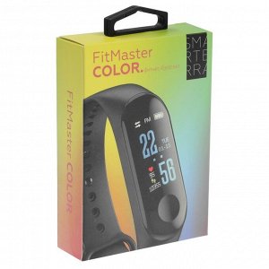 Фитнес-браслет Smarterra Fitmaster Color, 0.96", IP67, цветной дисплей, пульсометр, чёрный
