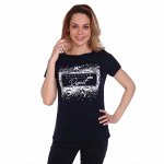 Футболка женская ФЖ-19 ТИО тёмно-синий D3140*