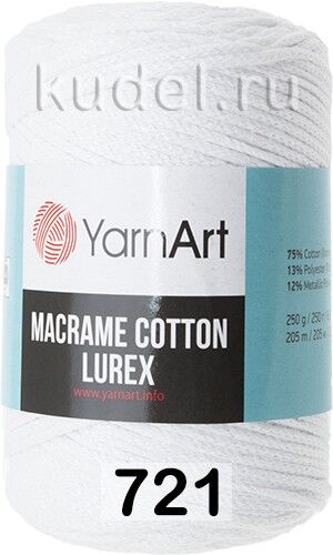 Пряжа Yarnart Macrame Cotton Lurex