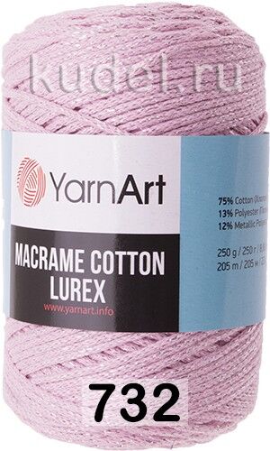 Пряжа Yarnart Macrame Cotton Lurex