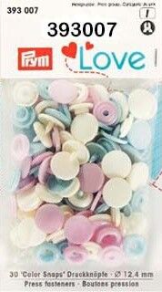 Kнопки color snaps prymlove 12мм 30шт prym