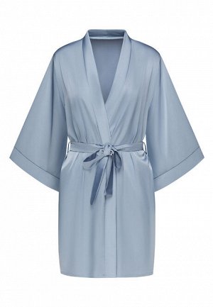 Атласное кимоно, цвет голубой
