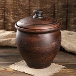 Макитра для солений большая гончарная, 6 л