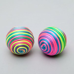 Мяч текстильный "Полосатик", 4,8 см микс цветов