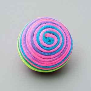 Пижон / Мяч текстильный "Полосатик", 4,8 см микс цветов