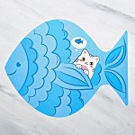 Коврик под миску «Хочу рыбку!» 35х28 см
