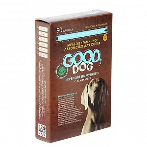 Мультивитаминное лакомство GOOD DOG для собак, "Крепкий иммунитет", 90 таб