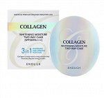Enough Collagen 3 in 1 Whitening Moisture Two Way Cake Коллагеновая пудра 3 в 1/ №21 26гр