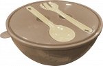 Салатник Bono с крышкой и приборами 5,0л , какао 1/11