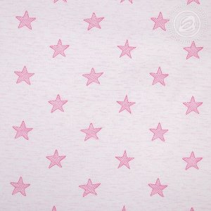 Простынь на резинке "Звезды (розовый)"