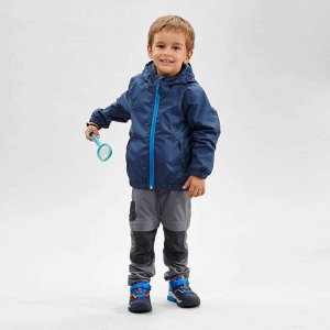 Куртка водонепроницаемая для походов для детей 2–6 лет синяя MH500 KID QUECHUA