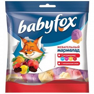 Жевательный мармелад Babyfox c витаминами ассорти вкусов 30г