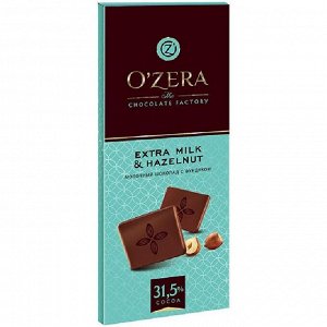 Шоколад O'Zera Extra milk & Hazelnut 90г