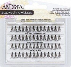 ANDREA 26610 Пучки ресниц Individual Lashes безузелковые длинные черные
