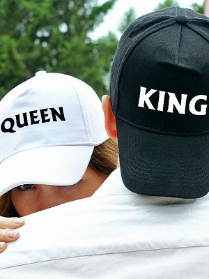 Парные бейсболки "King and Queen"