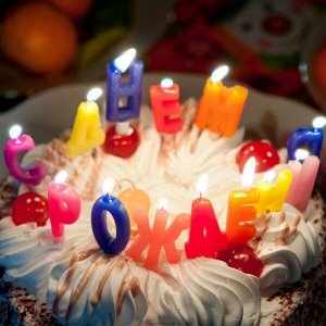 Свечи для торта "С Днём Рождения"