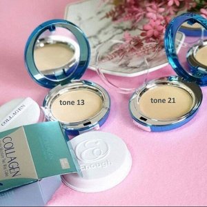 Увлажняющая пудра с коллагеном +запаска Enough Collagen Hydro Moisture Two Way Cake SPF 25 (№13 - Светлый беж), 13гр + 13гр