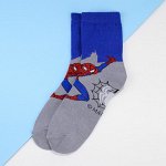 Носки детские &quot;Человек Паук: Ночной город&quot; 20-22 см, 10-12 лет, 80% хл.,17% п/а, 3% эл.