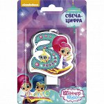 Свеча-цифра №3 &quot;Шиммер и Шайн&quot;, 8 см