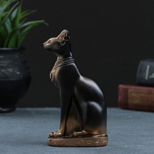 Фигура "Кошка египетская" 13х7см, бронза / мраморная крошка