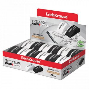Ластик ERICH KRAUSE "Sensor", 50х23х18 мм, цвет ассорти, эргономичная форма, термопластичная резина, 35532
