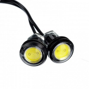 NEW GALAXY Дневные ходовые огни, LED, алюм. корп.,диам.23мм , 12V, белый, 2шт.