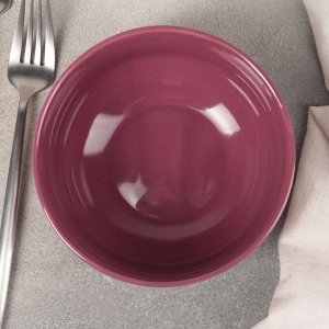 Набор салатников «Эмма», 450 мл, 4 шт, цвет бордовый