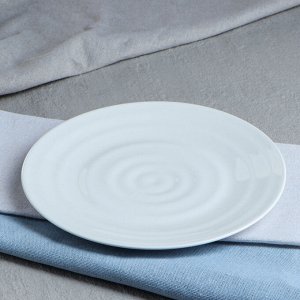 Тарелка "Капля", цвет белый, фарфор, 21 см