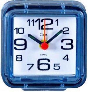 Настольные часы-будильник  с кварцевым механизмом (синий корпус)