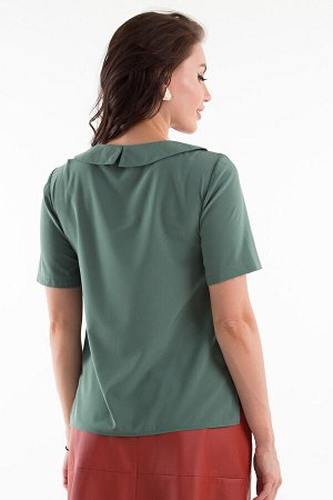 Блуза Нежная классика (зеленая) Б1367-1