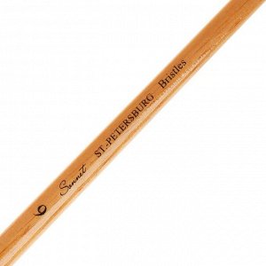 Кисть "Сонет" № 6, щетина, плоская, длинная ручка, d=10 мм