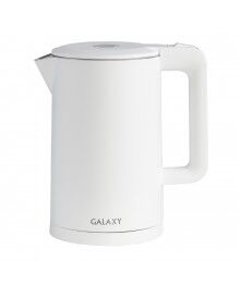 Чайник Galaxy GL 0323 белый (2 кВт, 1,7л, двойн стенка, скр нагр элемент (8/уп)