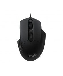 Мышь CBR CM 330 Black, проводная для правой руки, оптическая, USB, 800/1200/1600 dpi, 4 кнопки