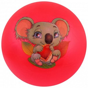 Мяч детский «Животные 1», с наклейкой, d=22 см, цвета МИКС